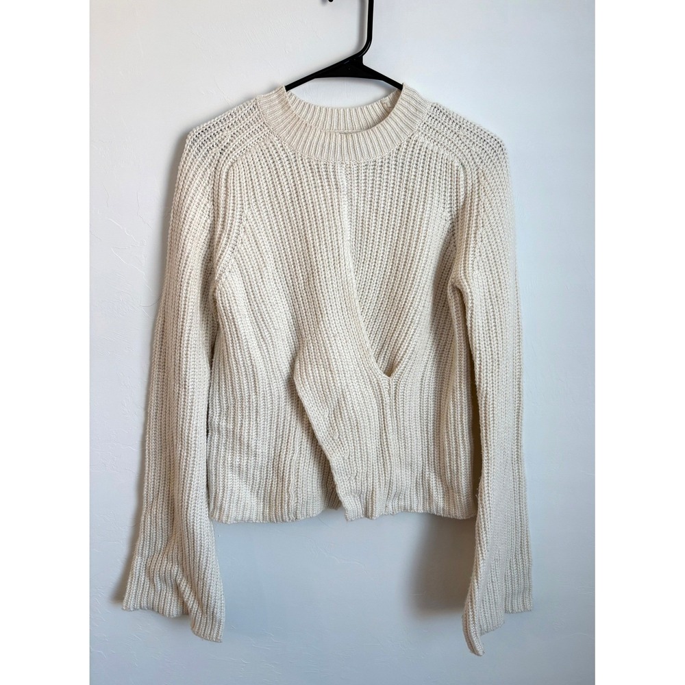 Misha Nonoo Lambswool Cashmere Sweater Light Academia Quiet Luxury Old Money - Picture 2 of 6